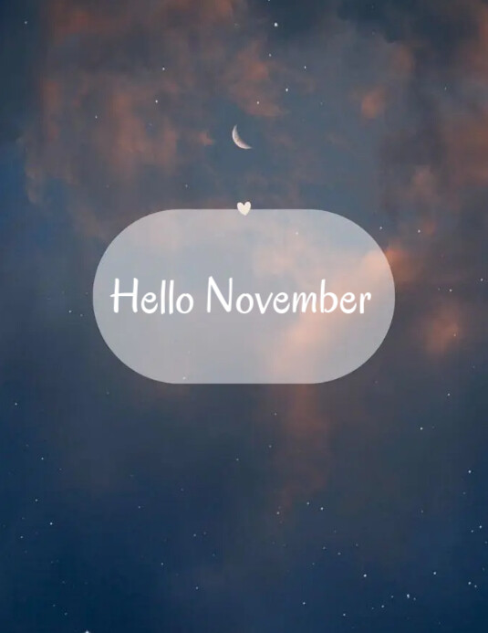 Hello November Template | PosterMyWall
