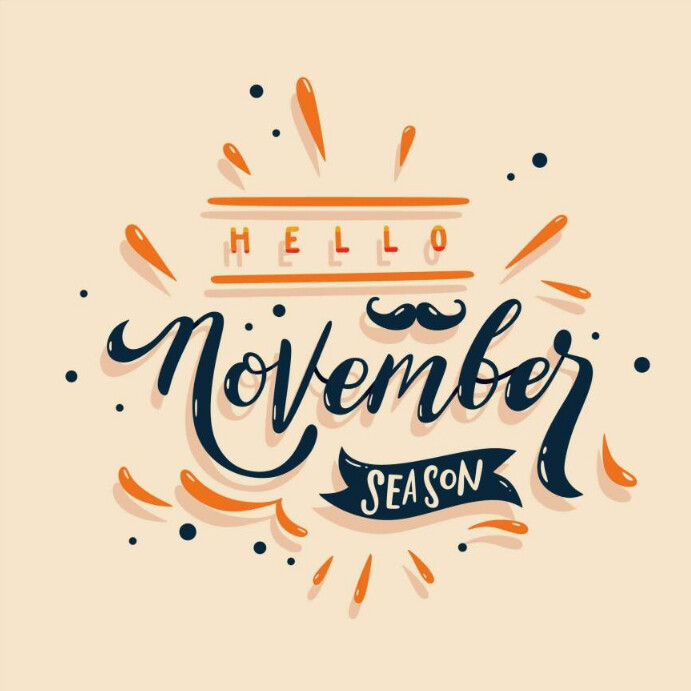 Hello November Template | PosterMyWall