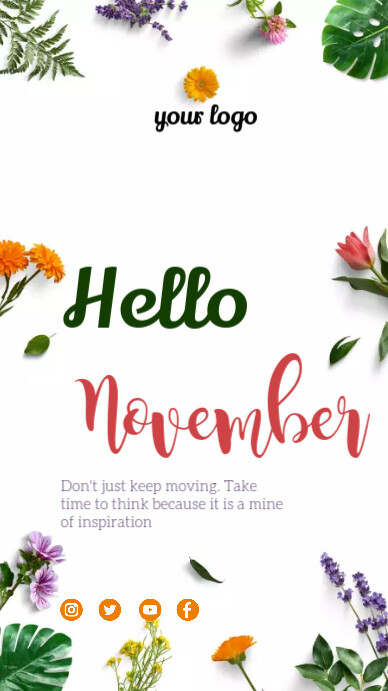 Hello November Abstract Copy of Hello November | PosterMyWall