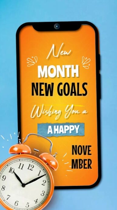 Hello November Template | PosterMyWall