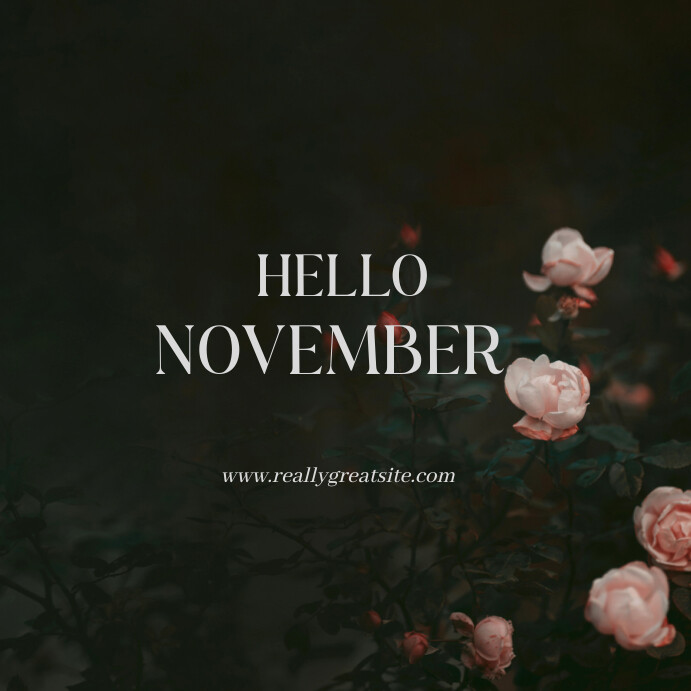 Hello November Template | PosterMyWall