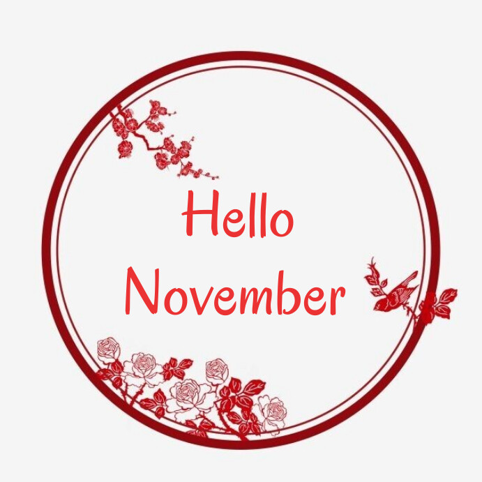 Hello November Template | PosterMyWall