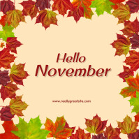 Hello November Signs Hello November Flyer Template | PosterMyWall