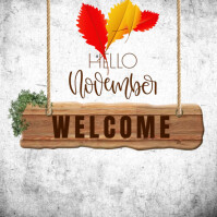 Hello November Instagram post Template | PosterMyWall