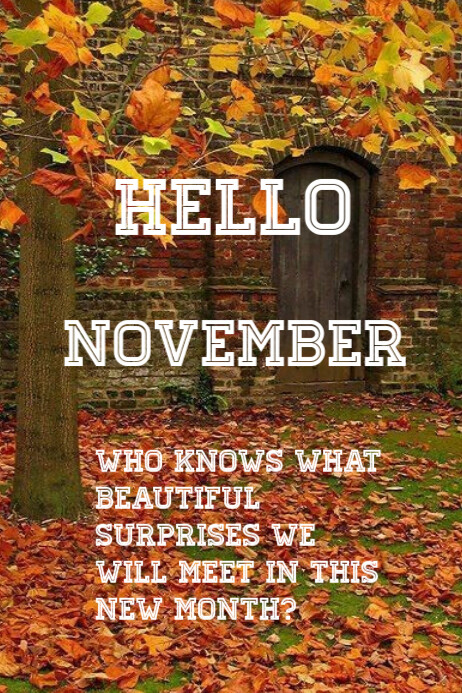 Hello November Abstract Copy of Hello November | PosterMyWall