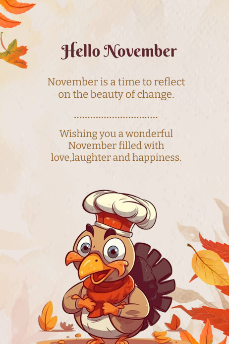 hello november Poster template