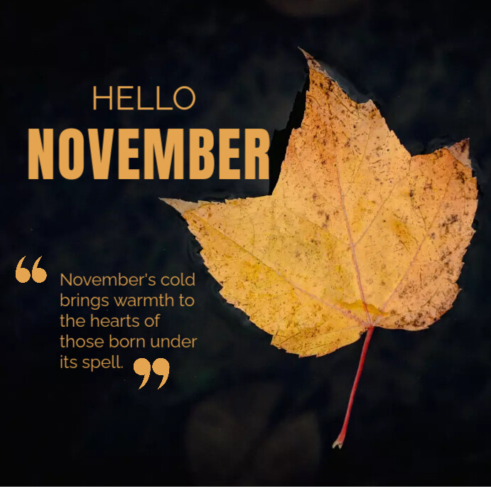 Modèle Hello November | PosterMyWall