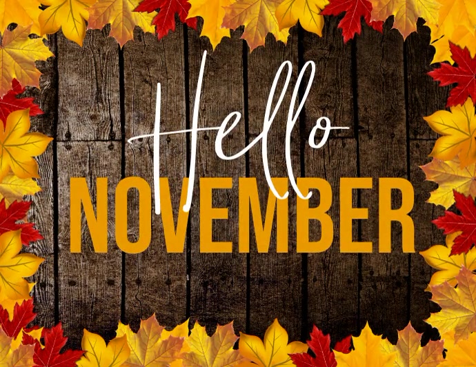 Hello November Flyer Template | PosterMyWall