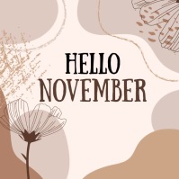 Hello November Signs Hello November Flyer Template | PosterMyWall