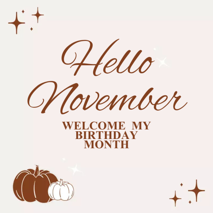 Copy of Hello November Instagram Post | PosterMyWall