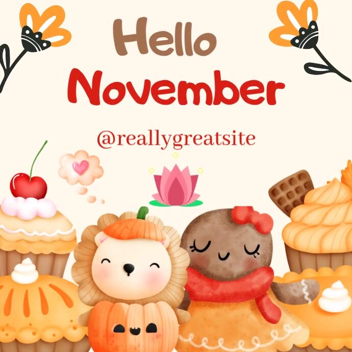 Plantilla de Hello November Instagram Post | PosterMyWall