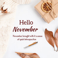 Hello November Signs Hello November Template | PosterMyWall
