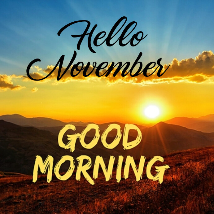 Hello November Instagram post Template | PosterMyWall