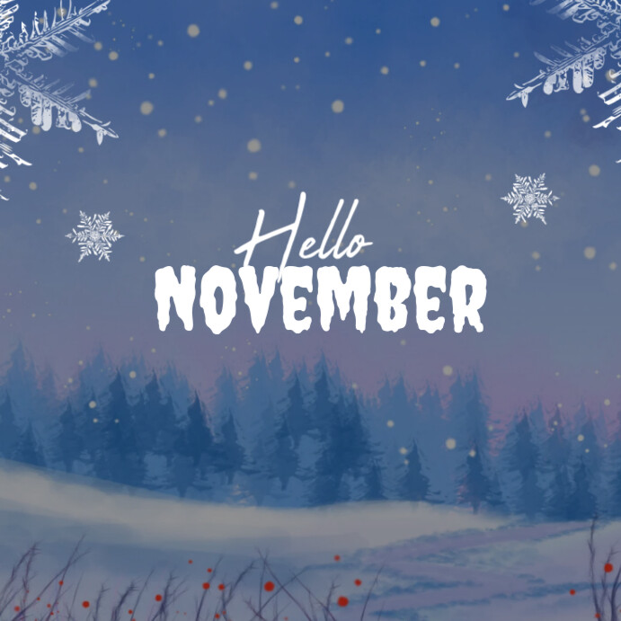Modèle Hello November Instagram post online greeting cards | PosterMyWall