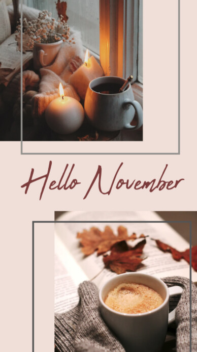 Hello November Instagram story online greeting cards Template ...