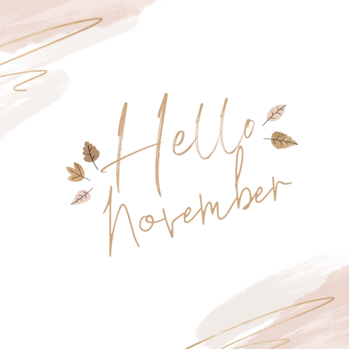 Hello November post for Instagram & Facebook Template | PosterMyWall