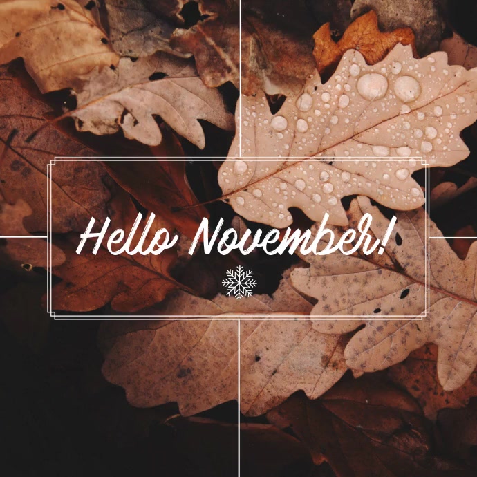 Hello November post for Instagram & Facebook Template | PosterMyWall
