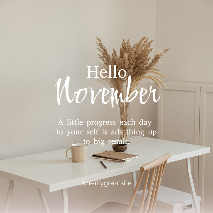 Copy of Hello November Simple | PosterMyWall