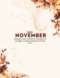 Hello November Flyer Template 2024 | PosterMyWall