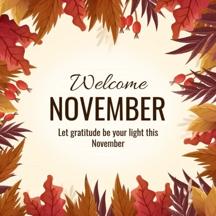 hello november template Instagram Post