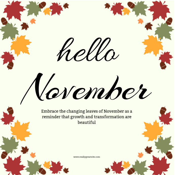 Hello November templates Instagram post | PosterMyWall