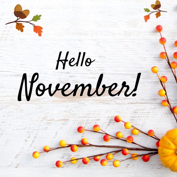 Hello November Video (3) สี่เหลี่ยมจัตุรัส (1:1) template