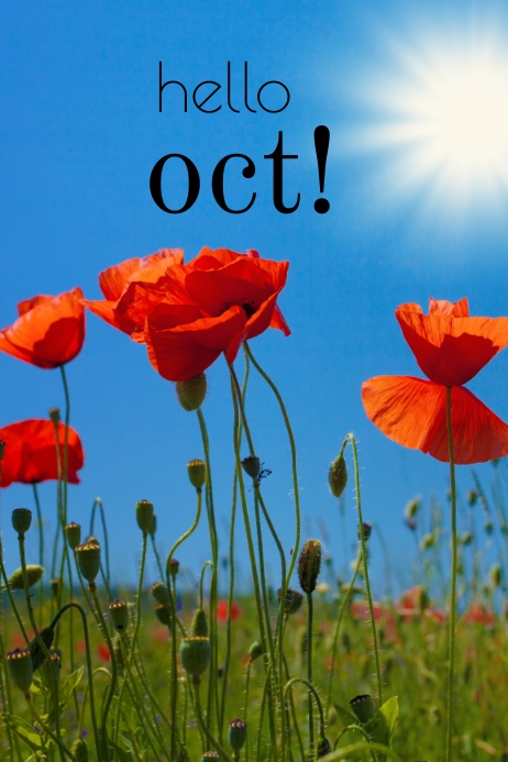 Oct Poster hello oct poster Template | PosterMyWall