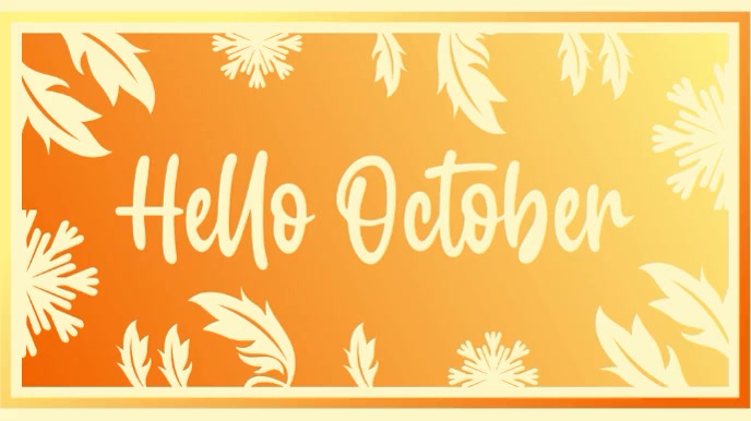 Hello October, Autumn Digital Display (16:9) template