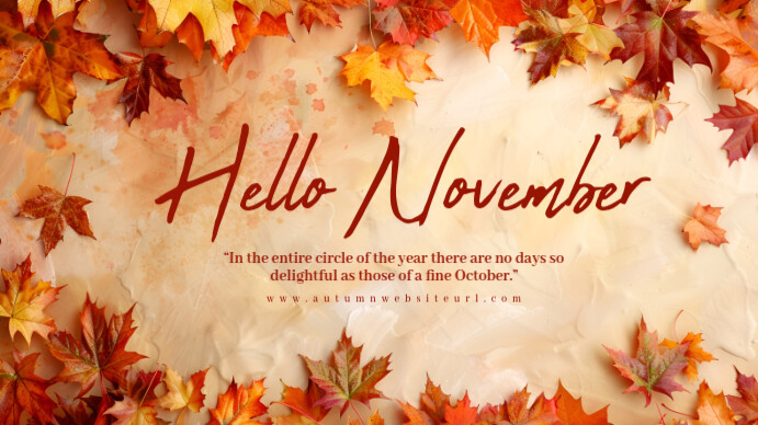 hello october, new month YouTube Duimnael template
