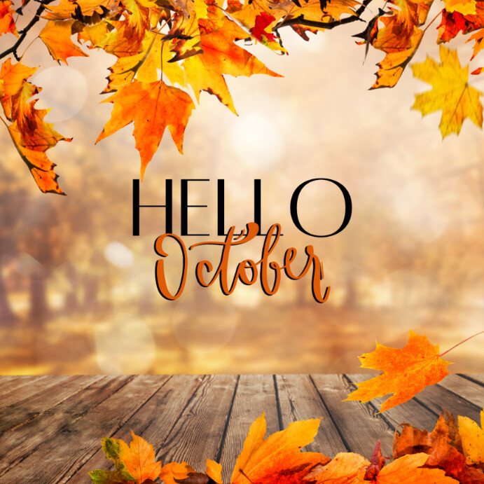 Hello October Template | PosterMyWall
