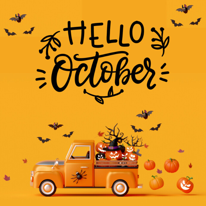 Hello October Template | PosterMyWall