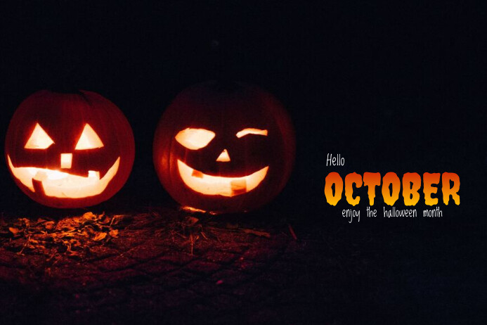 Hello October Header Image hello october Template | PosterMyWall