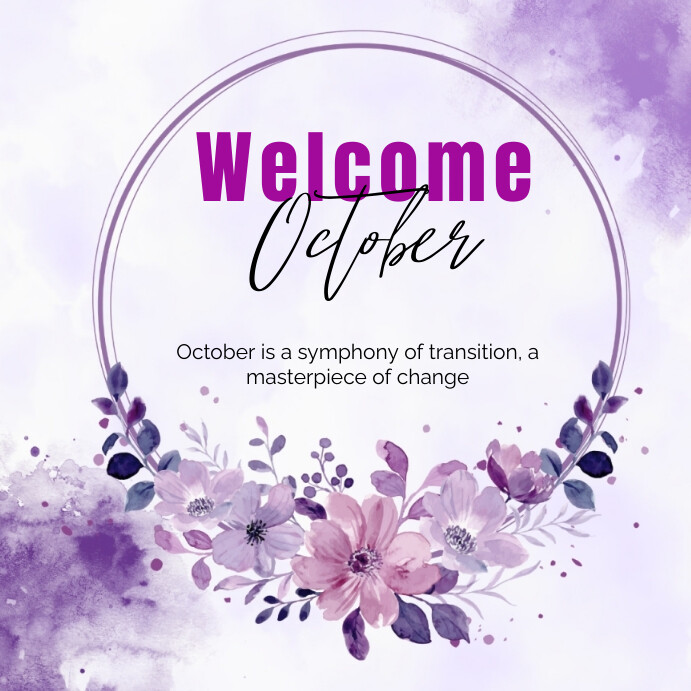 Hello October Template | PosterMyWall