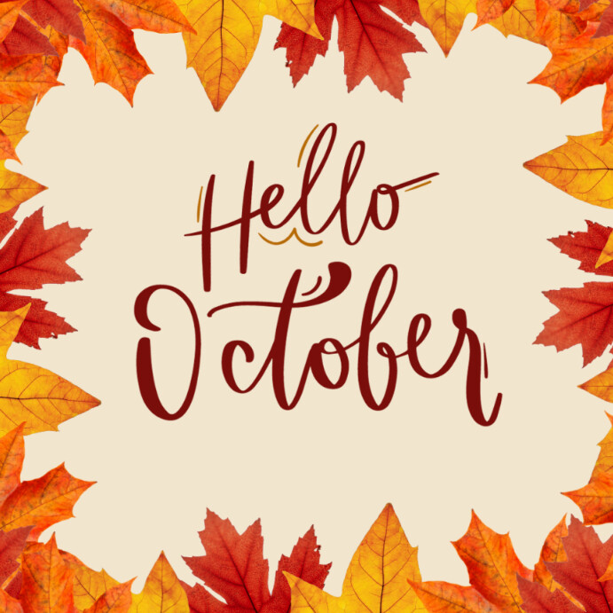 Hello October Template | PosterMyWall