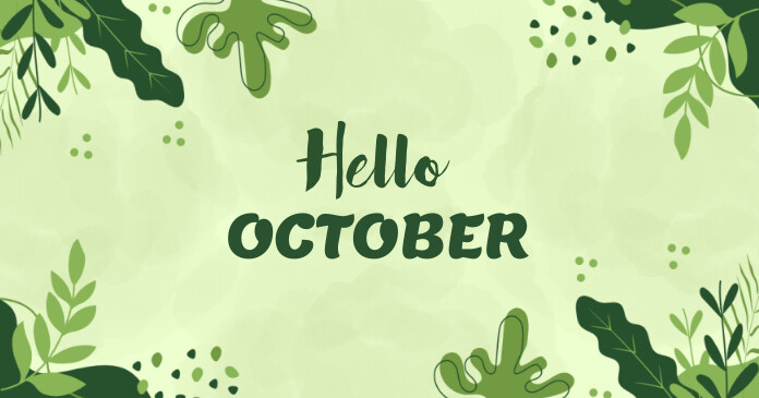 Hello October Header Image Hello October Templat | PosterMyWall
