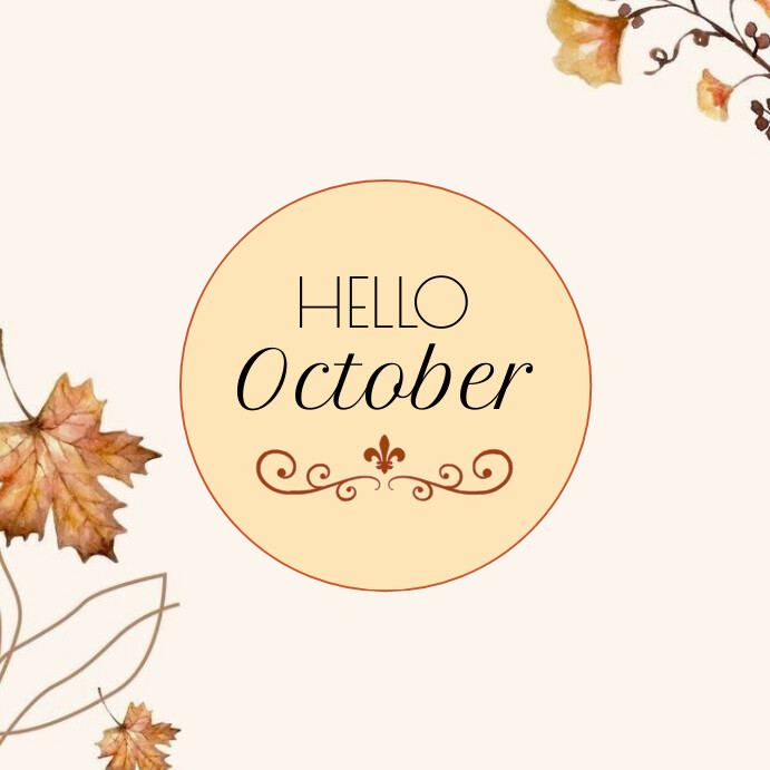Hello october Template | PosterMyWall