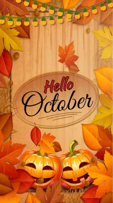 Hello October Design hello october Template | PosterMyWall