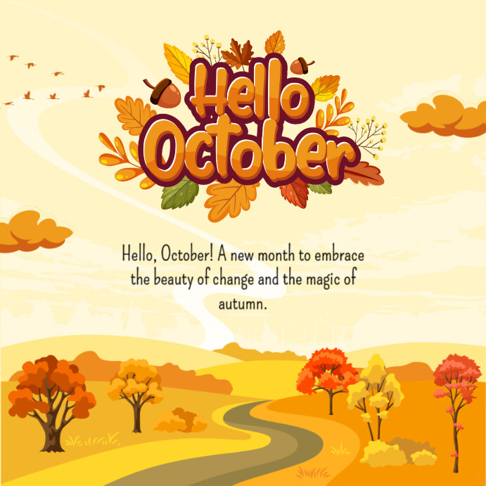 Help October Copy of Hello October | PosterMyWall