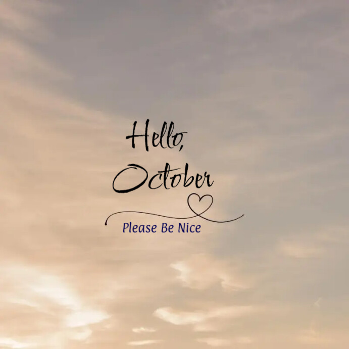 Hello October Template | PosterMyWall