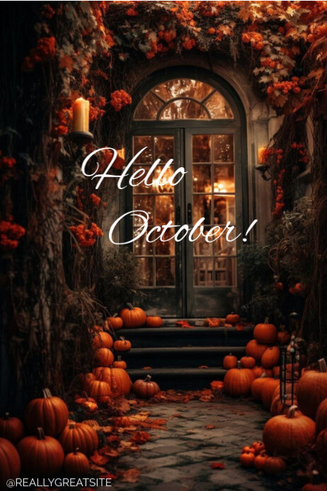 Hello October Design Hello October Template | PosterMyWall