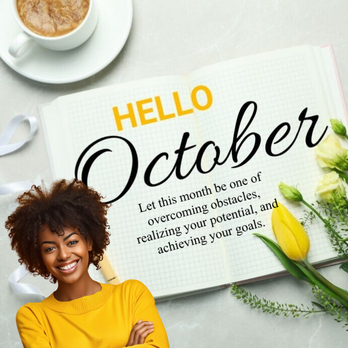 Hello October Template | PosterMyWall