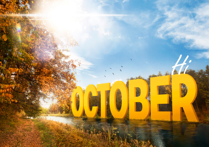 Hello October Template PosterMyWall
