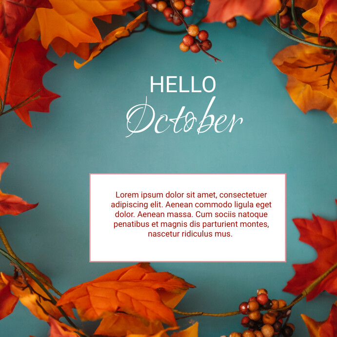 hello october Template | PosterMyWall