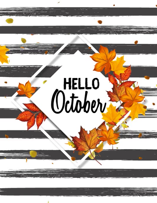 Hello October Template | PosterMyWall