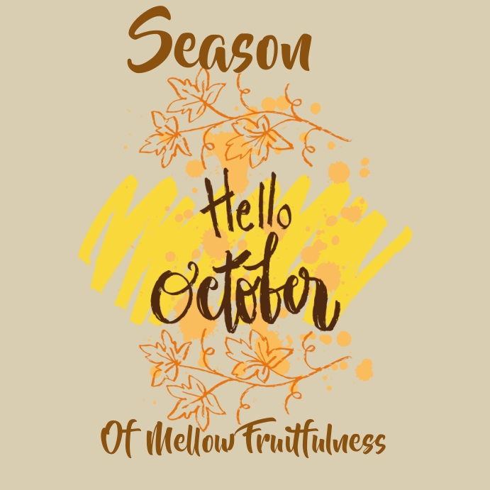 hello october Template | PosterMyWall