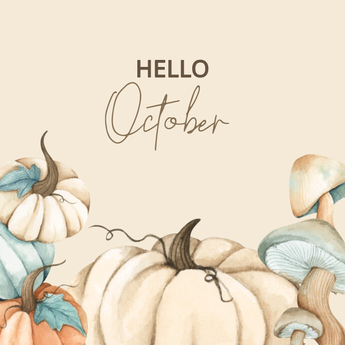 Hello october Template | PosterMyWall