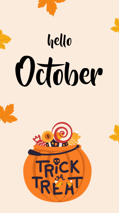 Hello October Template PosterMyWall