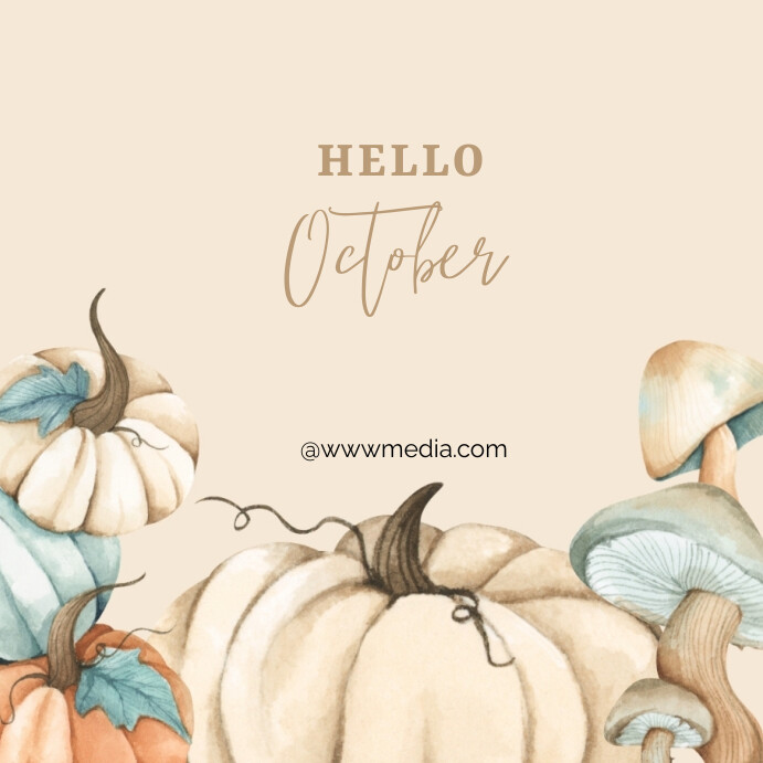 Hello October Template | PosterMyWall