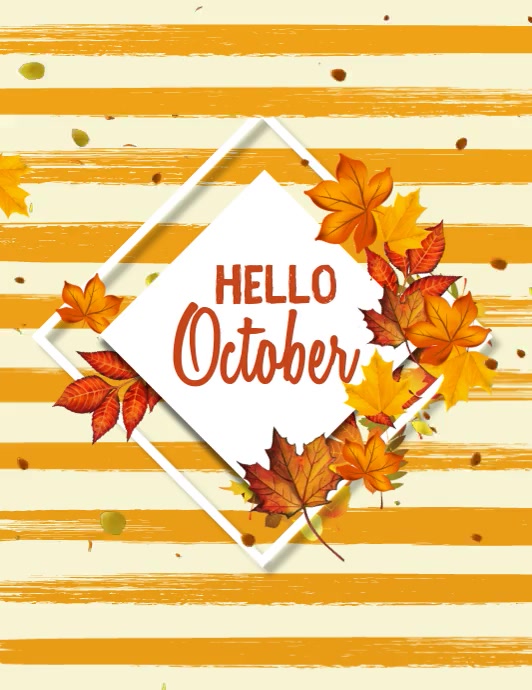 Hello October Template | PosterMyWall