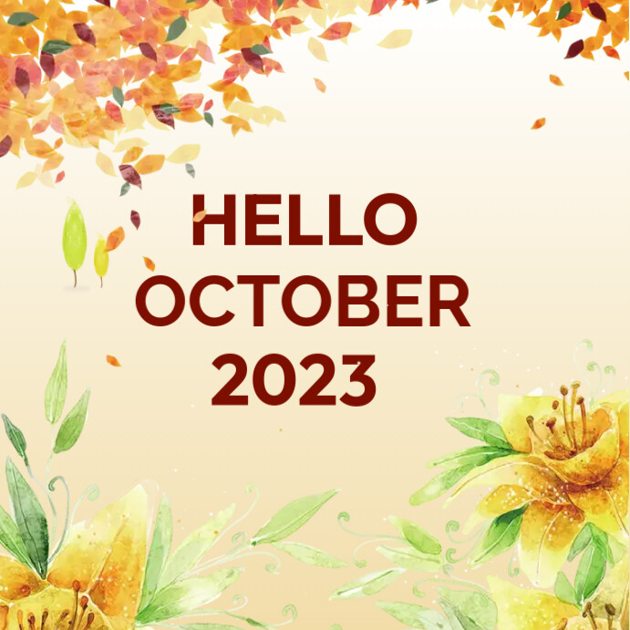 Copy of hello October | PosterMyWall